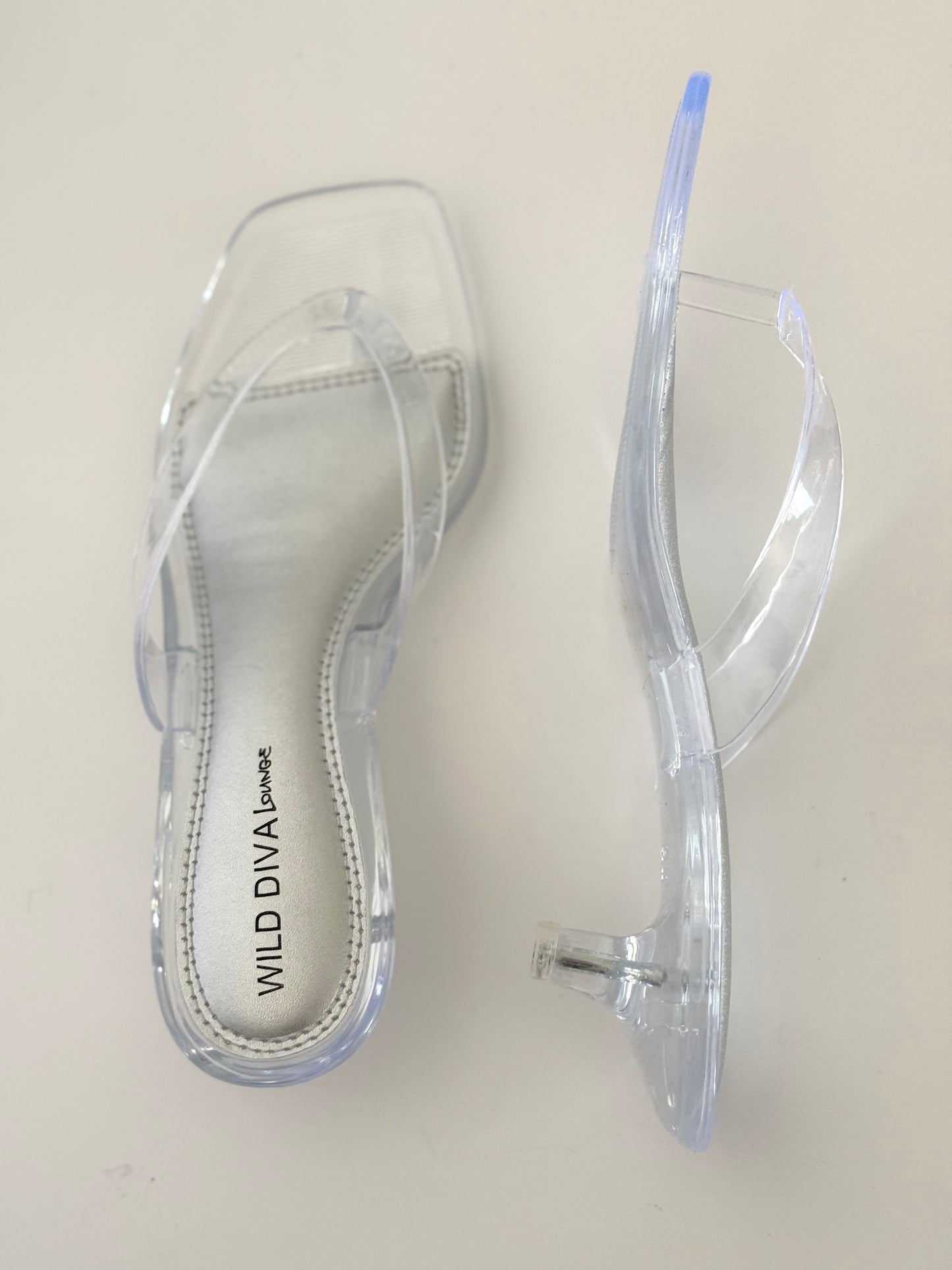 Crystal Glass Kitten Heel