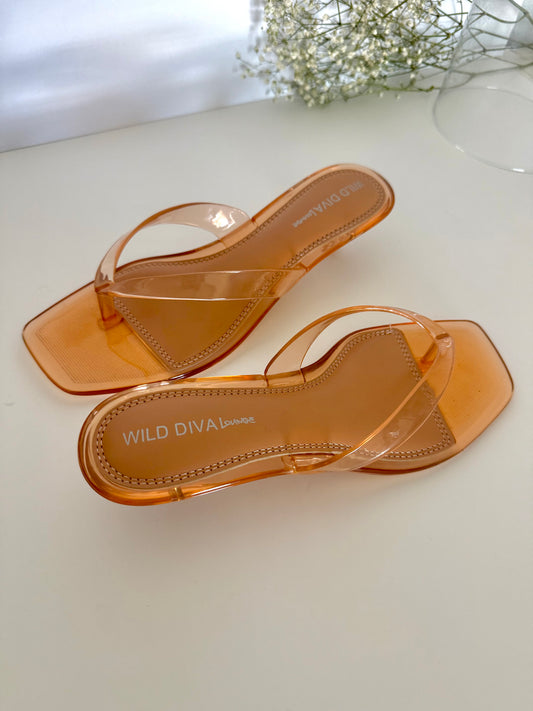 Amber Glass Kitten Heel
