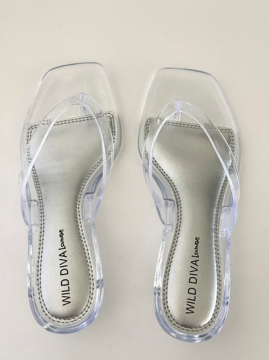 Crystal Glass Kitten Heel