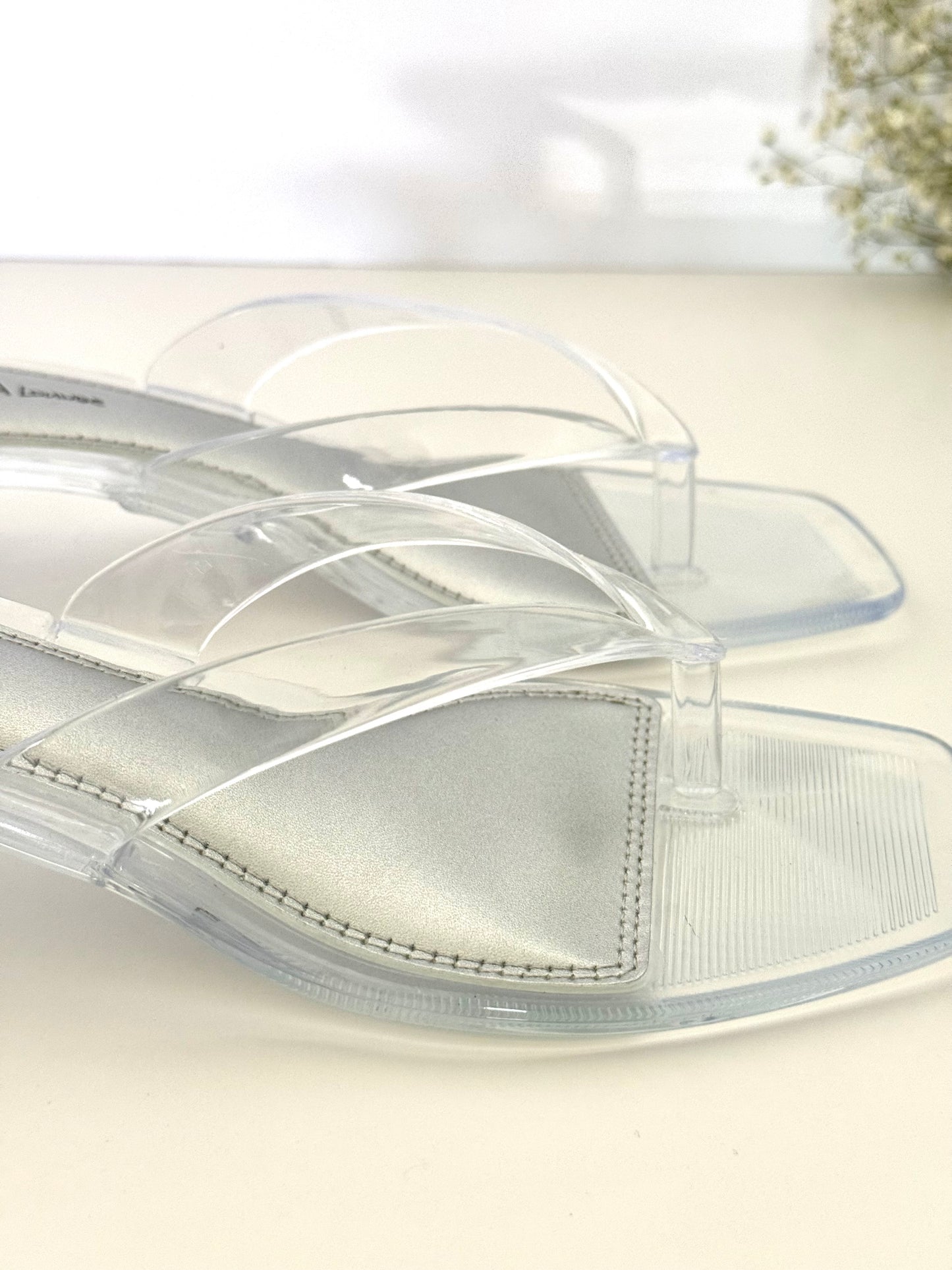 Crystal Glass Kitten Heel