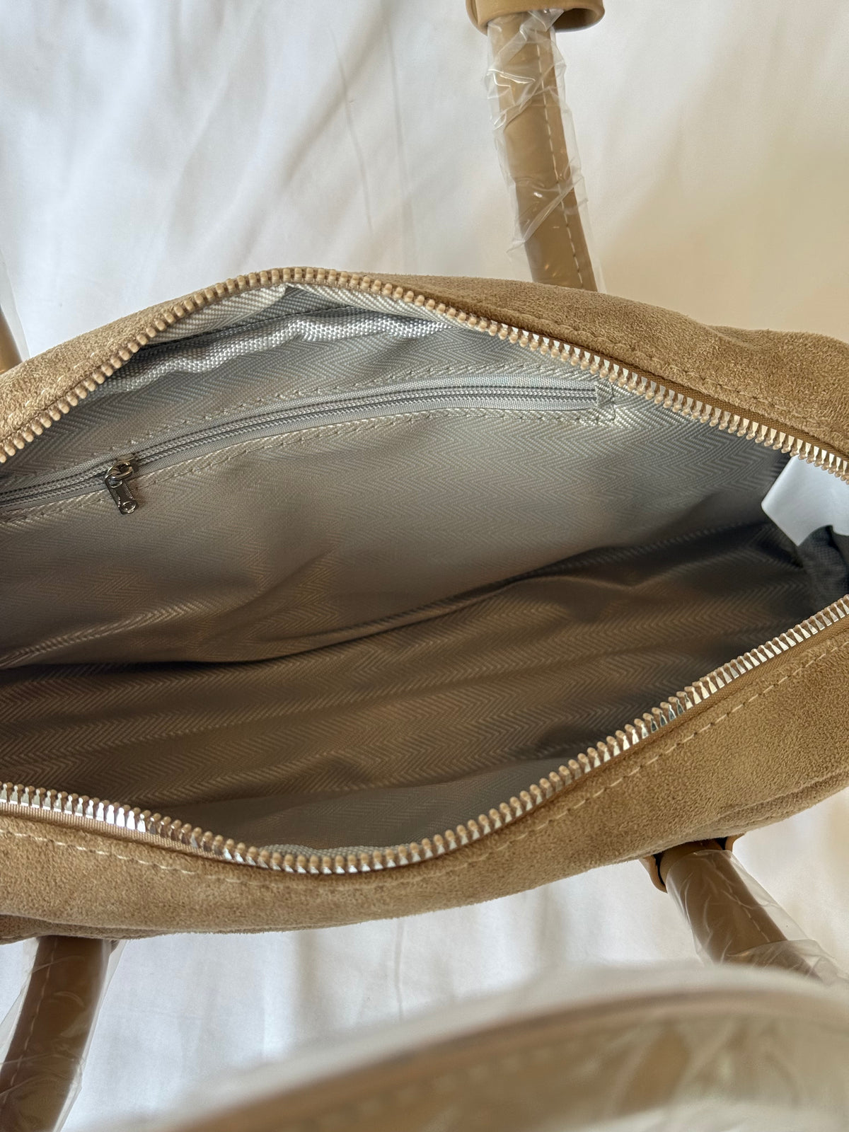 Tan Suede Shoulder Bag