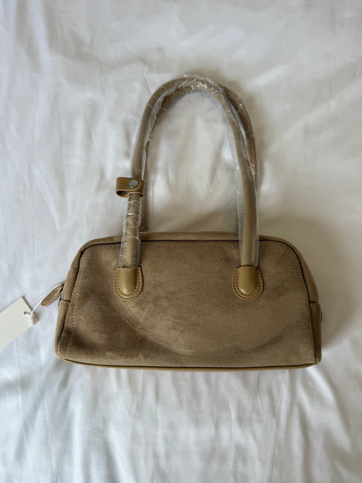 Tan Suede Shoulder Bag