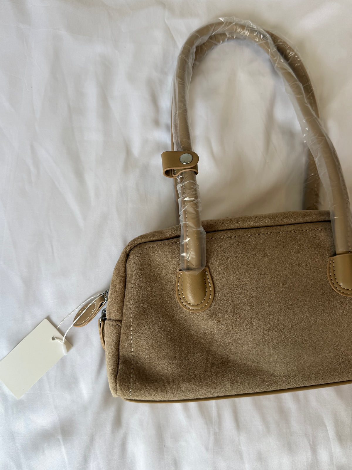 Tan Suede Shoulder Bag