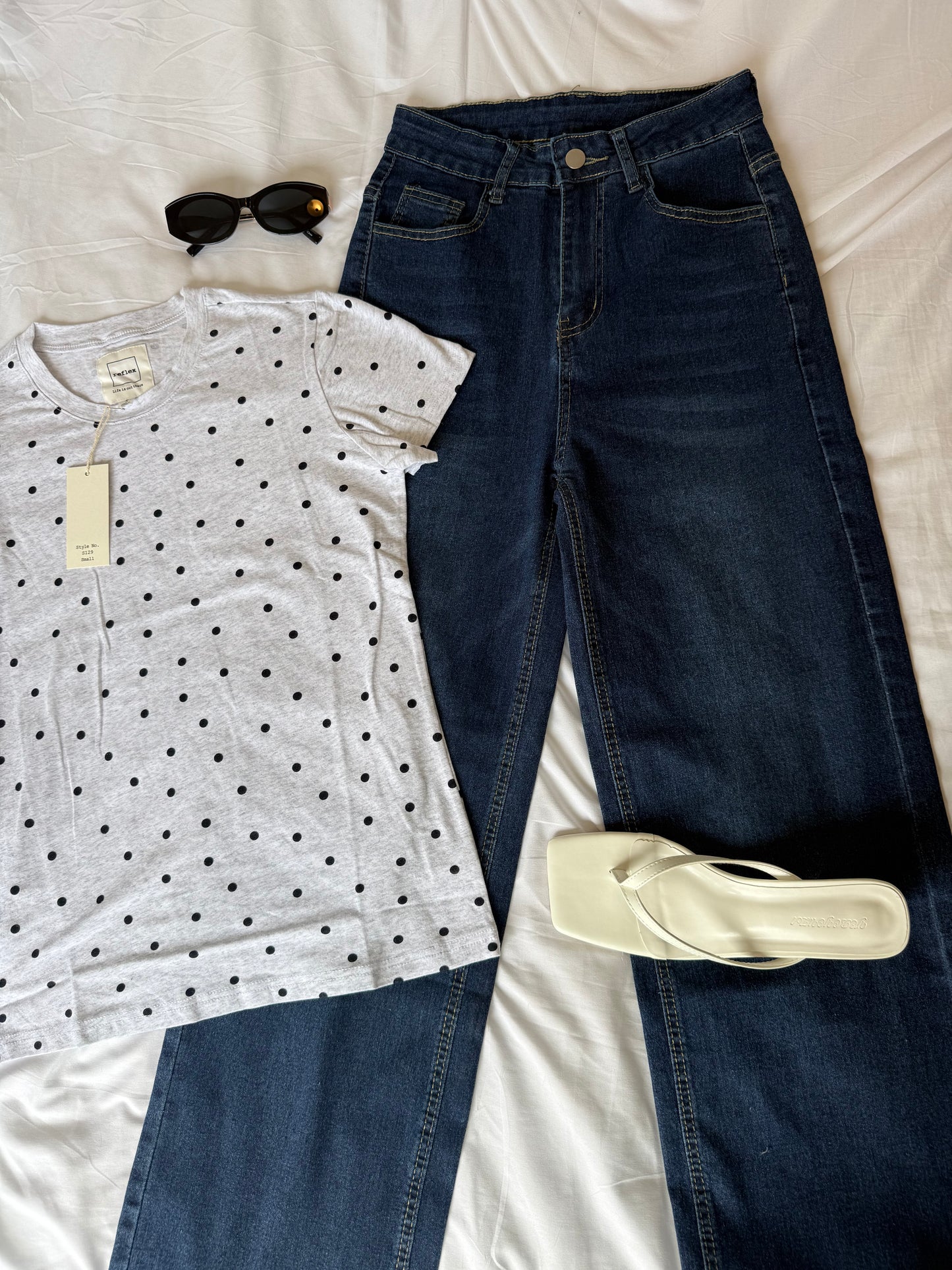 Grey Polka Dot Tee