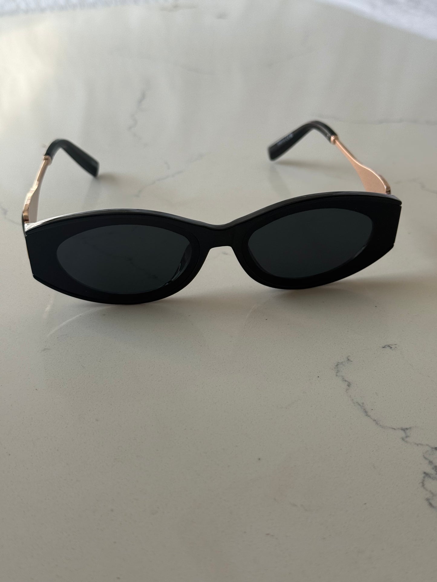 Black Cat-Eye Sunglasses