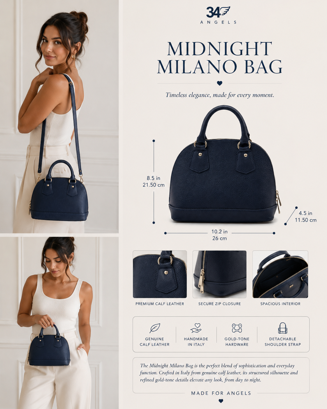 Midnight Milano Bag