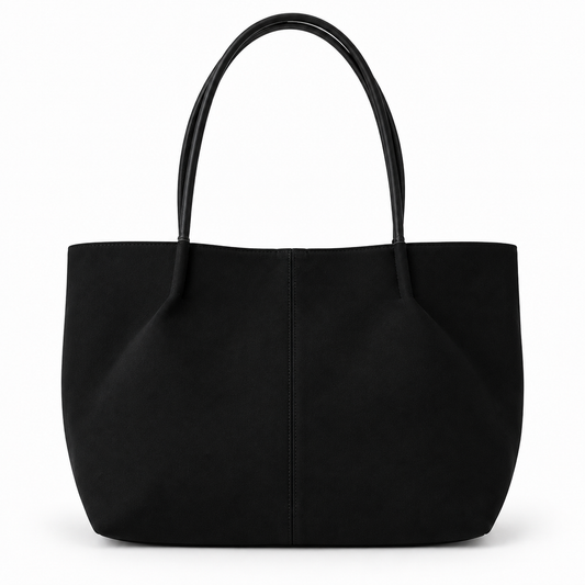 Black Suede Tote Bag