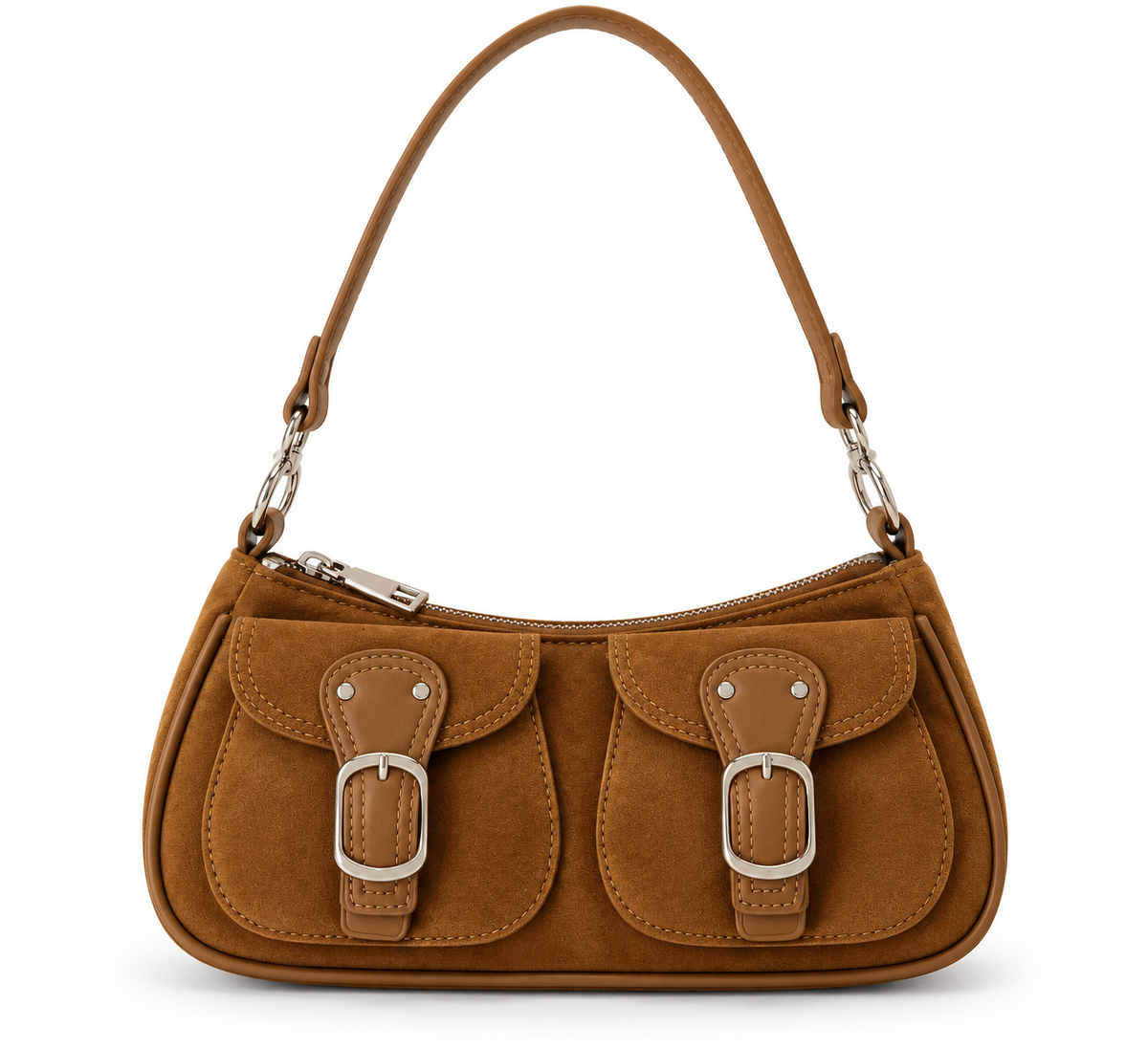 Camel Buckle Shoulder Bag